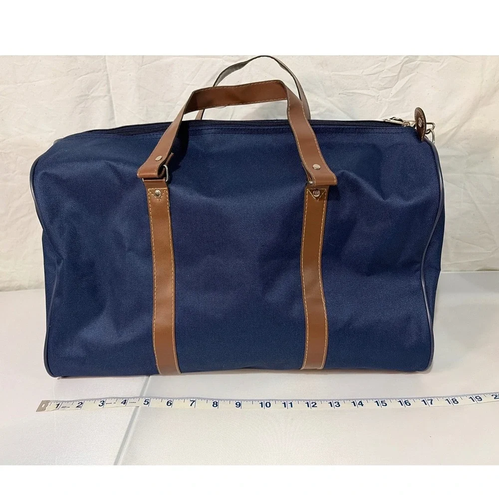 Claude Albert 3 Piece Luggage Set Navy Blue Duffel Train Case Toiletry Bag